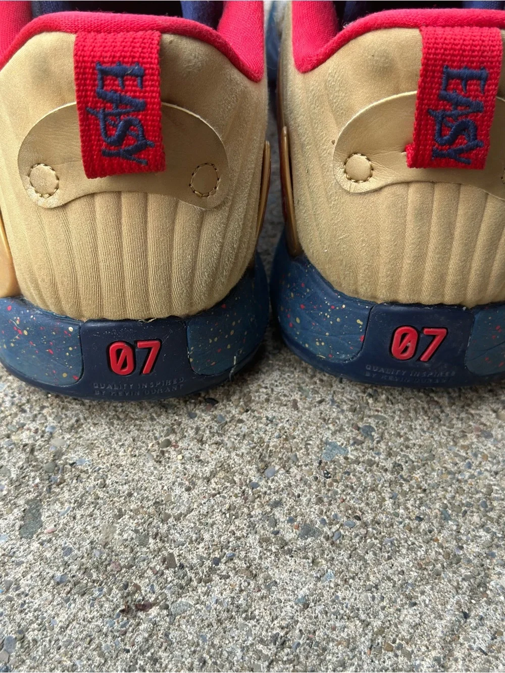 Nike Mens Sneakers in Gold, Red & Navy
